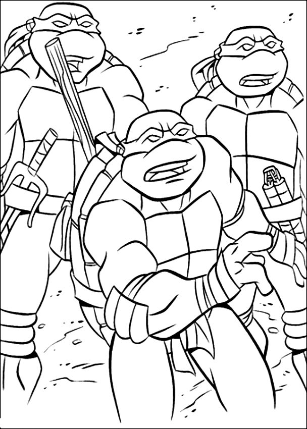 Desenhos De The Tartarugas Ninja Para Colorir