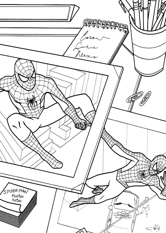 Dibujos Para Colorear De Spiderman Peter Parker Se Quita La Mascara