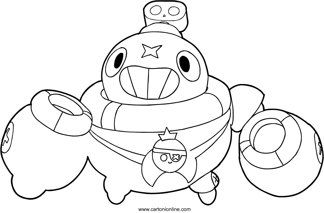 Tick from Brawl Stars coloring page to print and coloring