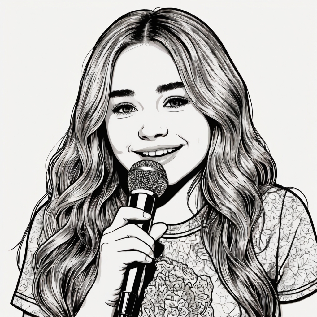 Dibujo Para Colorear 05 Por Sabrina Carpenter