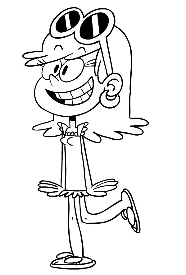 Drawing of Leni Loud di The Loud House coloring page