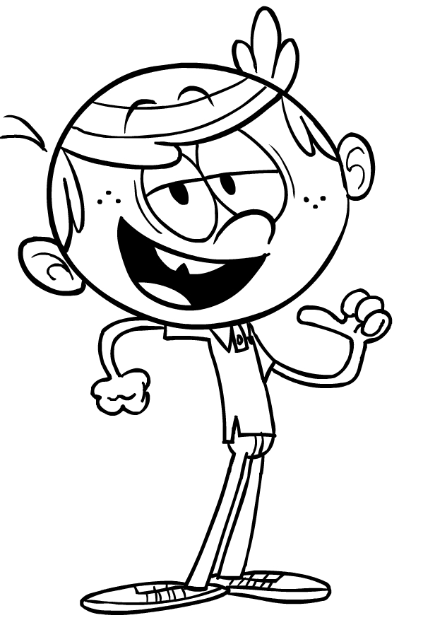 Drawing of Lincoln Loud di The Loud House to print and coloring