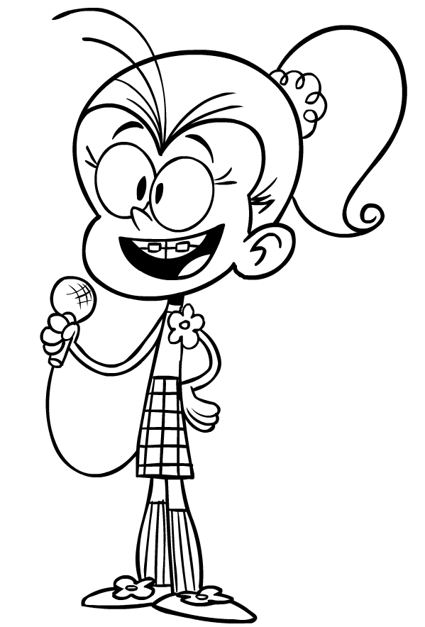 Drawing of Luan Loud di The Loud House to print and coloring