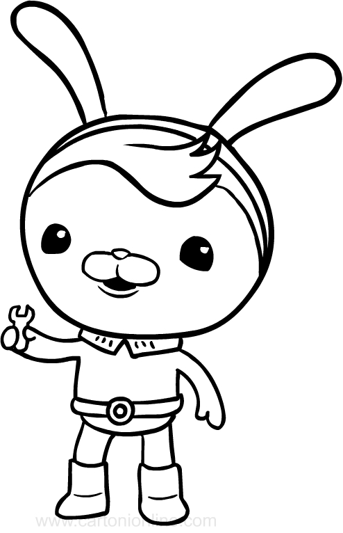 Drawing Tweak, the rabbit of the octonautas coloring pages printable for kids