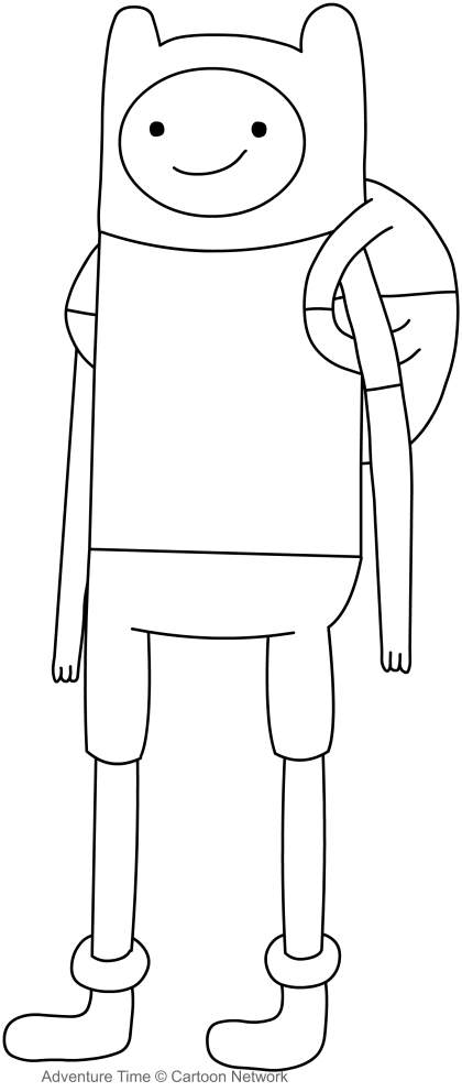  Finn the Human (Adventure Time) coloring page to print