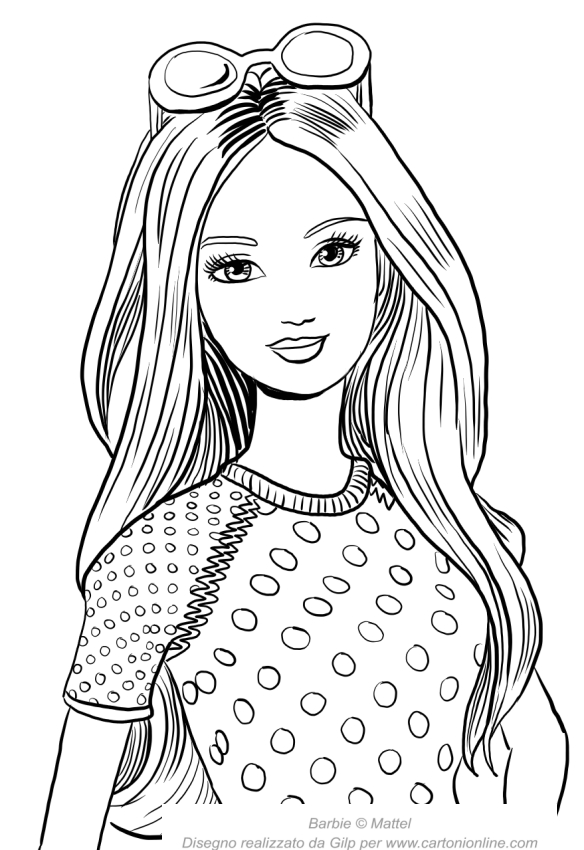 Barbie Face Pages Coloring Pages