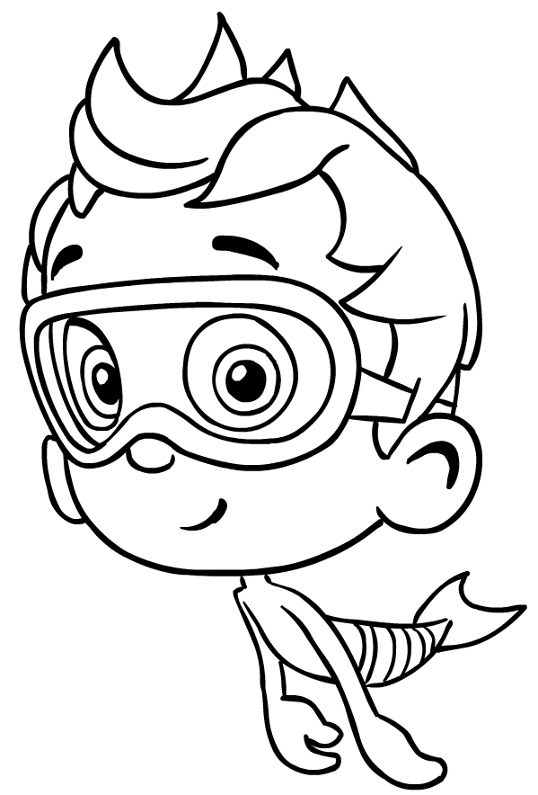 Drawing of Nonny from the Bubble Guppies coloring page