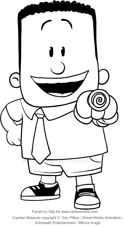 Drawing George Beard (Captain Underpants) coloring pages printable for kids