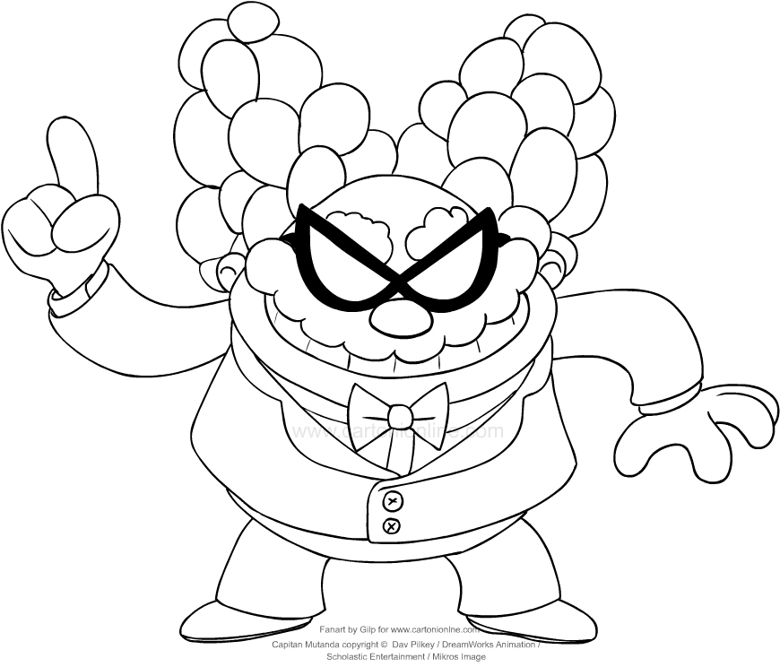 Drawing the Doctor Diaper (Captain Underpants) coloring pages printable for kids