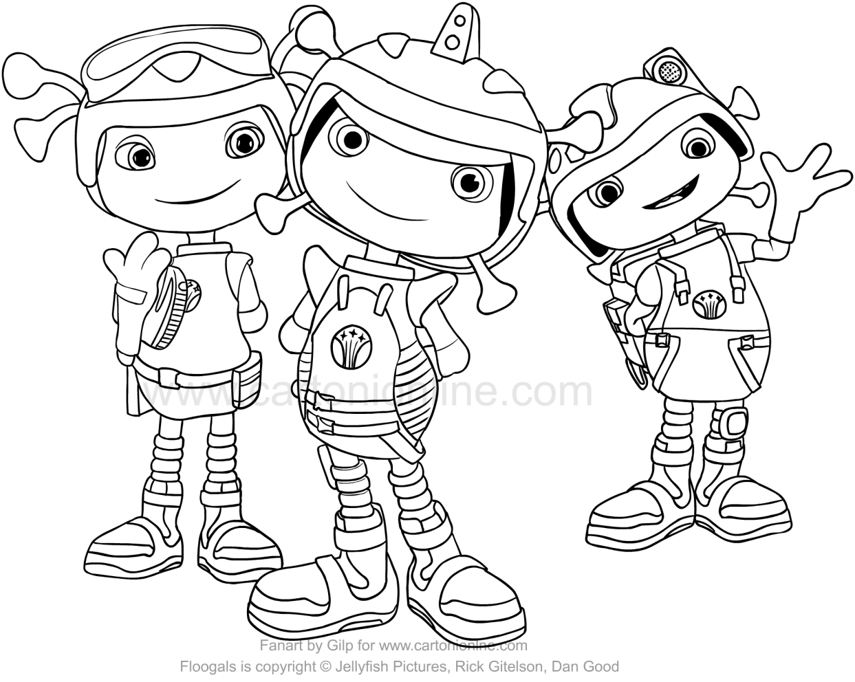 Drawing the Floogals coloring pages printable for kids