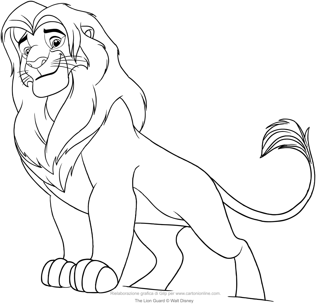 Simba (The Lion Guard) coloring page to print