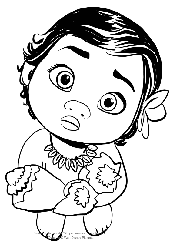  Moana coloring page to print