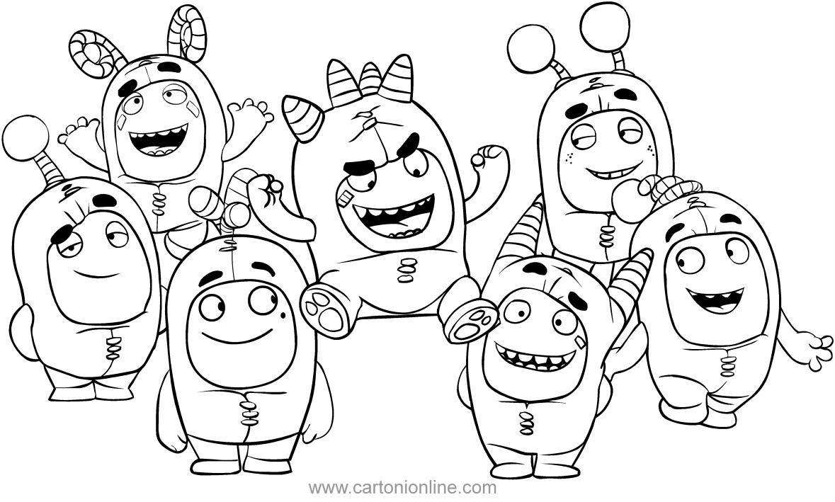 Disegno of the Oddbods coloring page to print