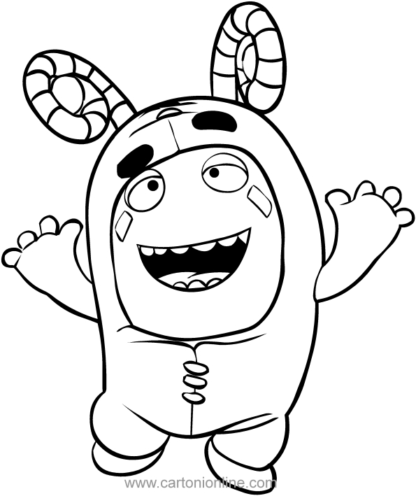  Zee of the Oddbods coloring page to print