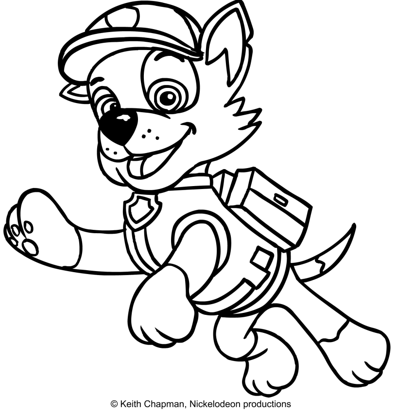 Rocky coloring page - Paw Patrol