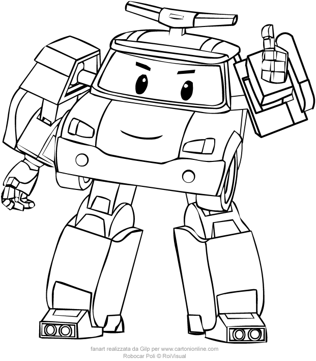  Poli from Robocar Poli coloring page to print