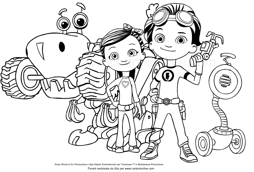  Rusty Rivets Coloring Pages for Kids