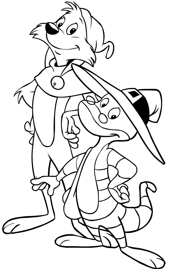 Drawing of Yoyo e Doc Croc di Simsalagrimm to print and coloring