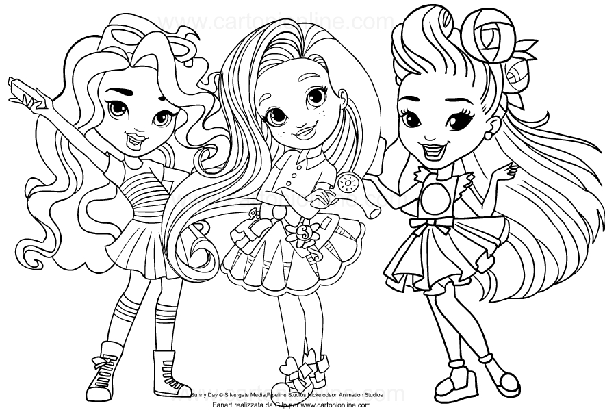 Coloring pages kids: Sunny Day Coloring Sheet