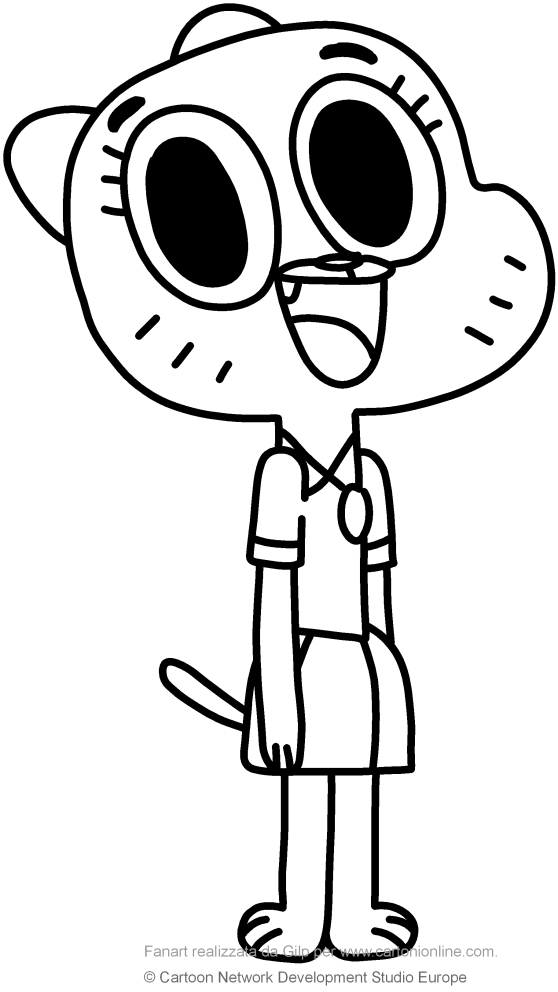  Nicole Watterson (The amazing world of Gumball) coloring page to print