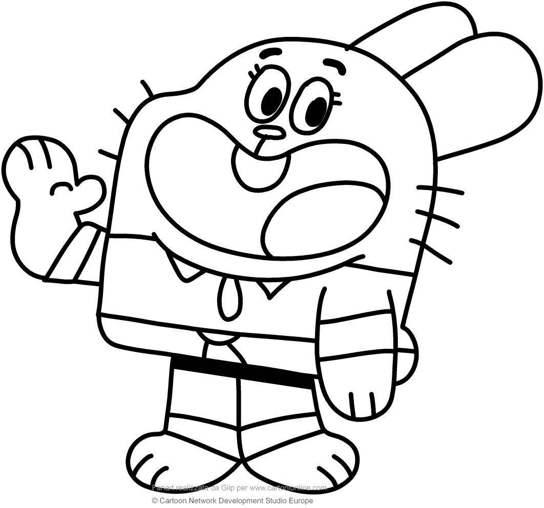  Richard Watterson (The amazing world of Gumball) coloring page to print