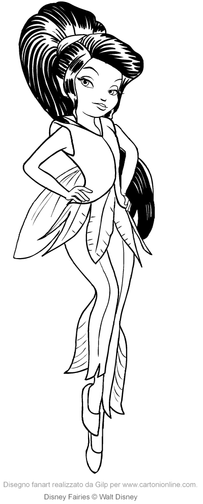  Vidia the fairy of the fast flight coloring page to print