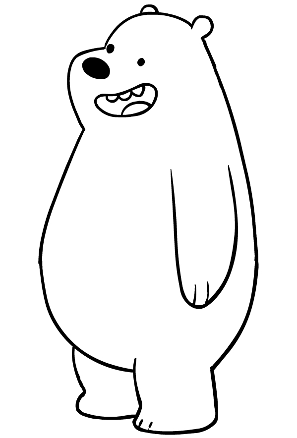Drawing of Bear Grizzly dei We Bare Bears to print and coloring